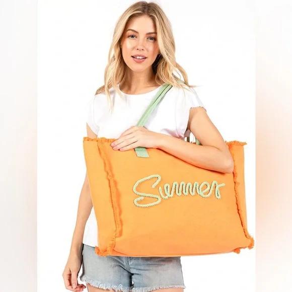Summer Tote Bag multiple colors limited stock - Picture 2 of 9